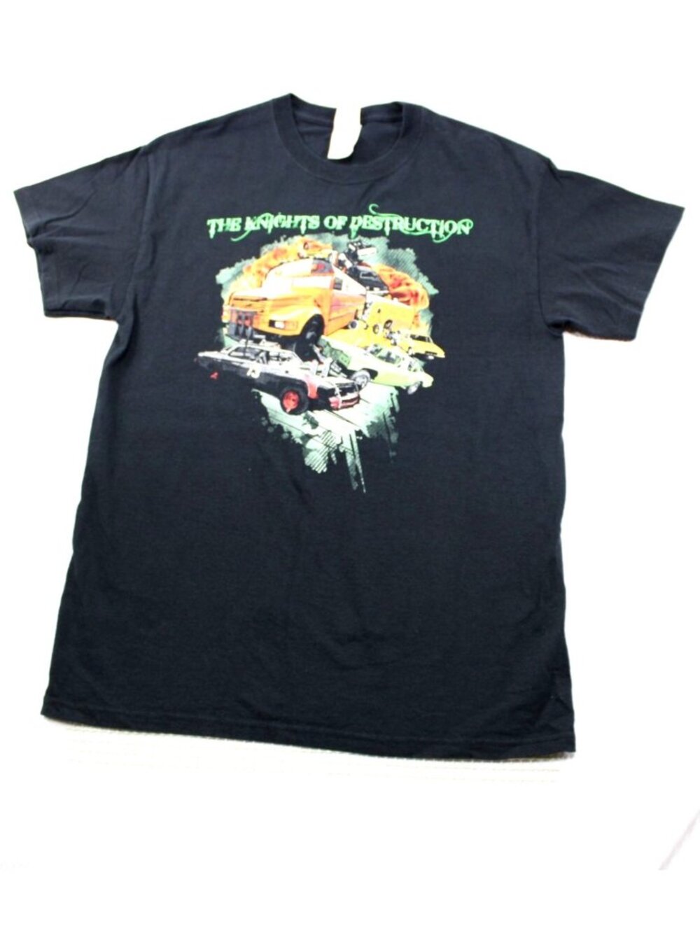 The Knights Of Destruction Graphic Black T-Shirt Gildan Ultra Cotton M